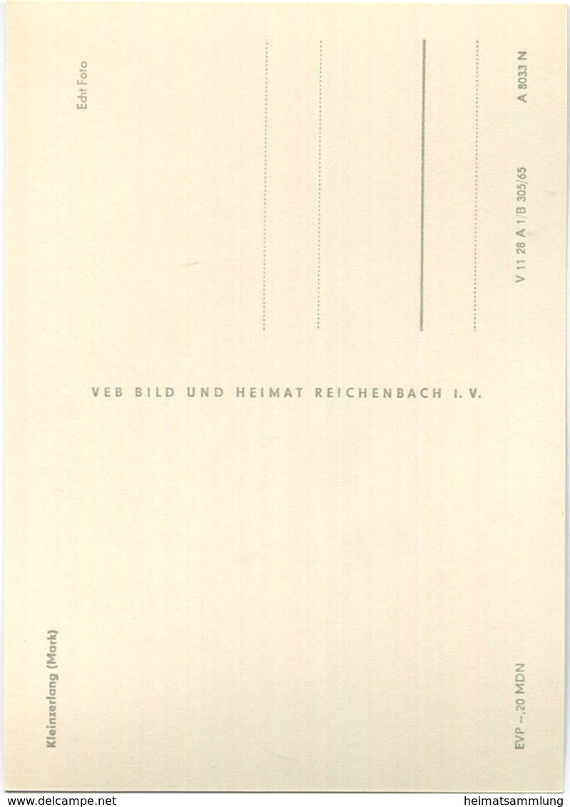 Kleinzerlang - Foto-AK Grossformat 60er Jahre - Verlag VEB Bild Und Heimat Reichenbach - Rheinsberg