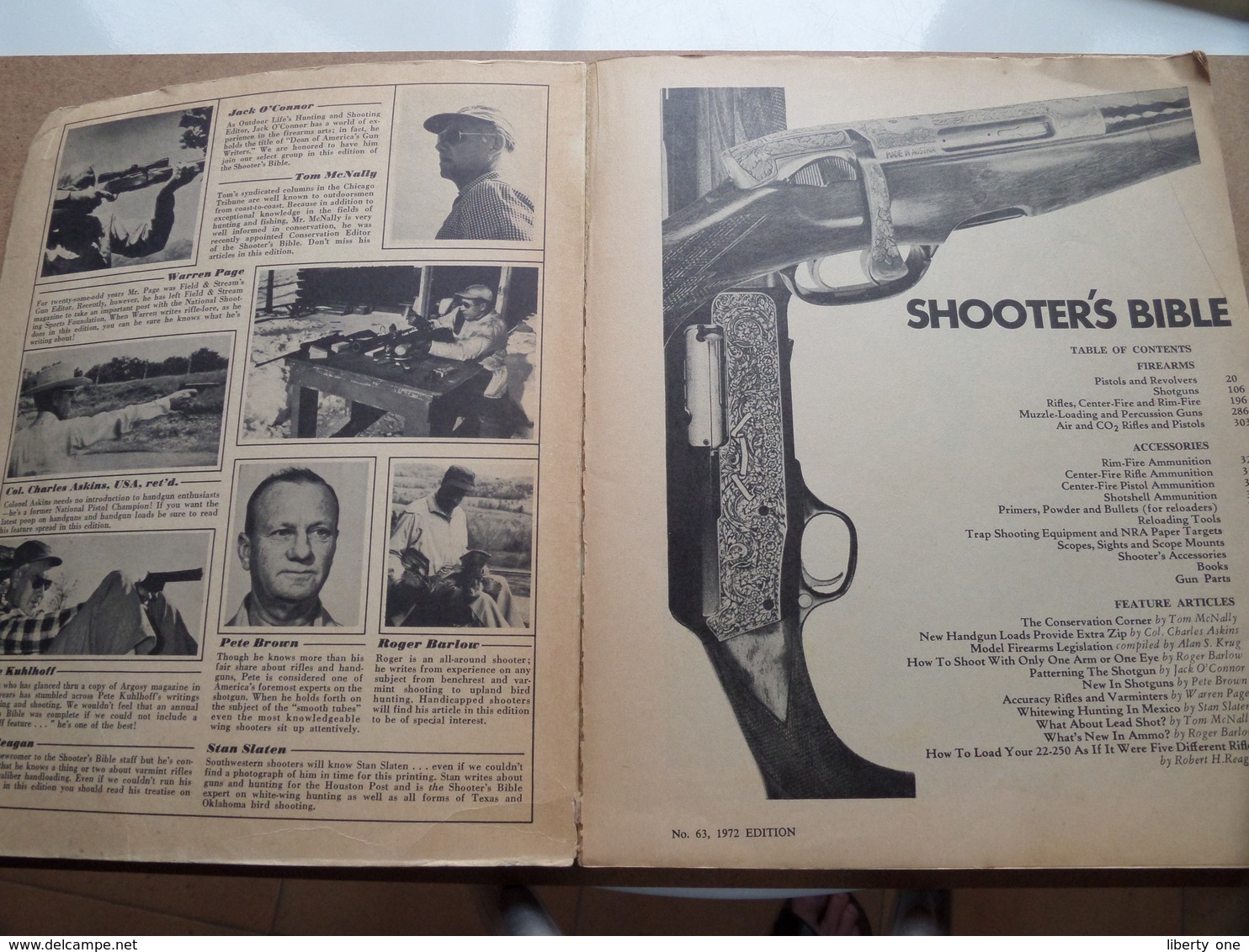 SHOOTER'S BIBLE World's Standard Firearms Reference Book ( N° 63 - Edition 1972 / Stoeger ) Older Book ! - Libros Sobre Colecciones