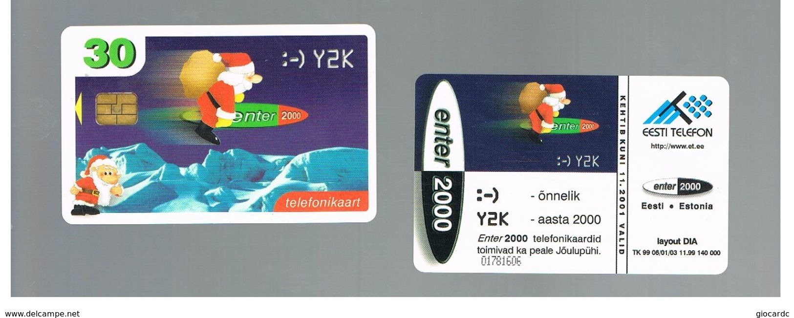 ESTONIA -  EESTI TELEFON  -   1999 CHRISTMAS             - USED - RIF.10565 - Estonia