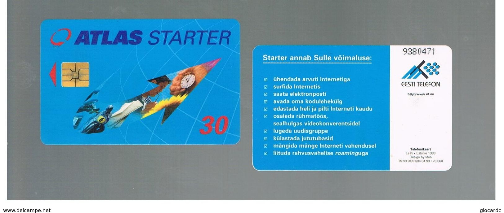 ESTONIA -  EESTI TELEFON  -   1999  ATLAS STARTER         - USED - RIF.10568 - Estonia