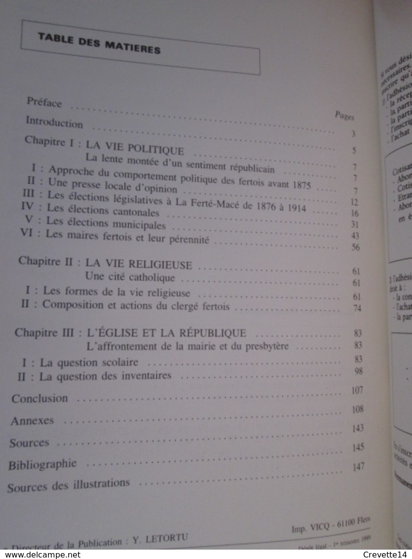 Vends Cause Décés : Le Pays Bas Normand, Revue Trimestrielle, N° 190-19, 1988,  La Ferté-Macé, Comportements Politiques - Normandie