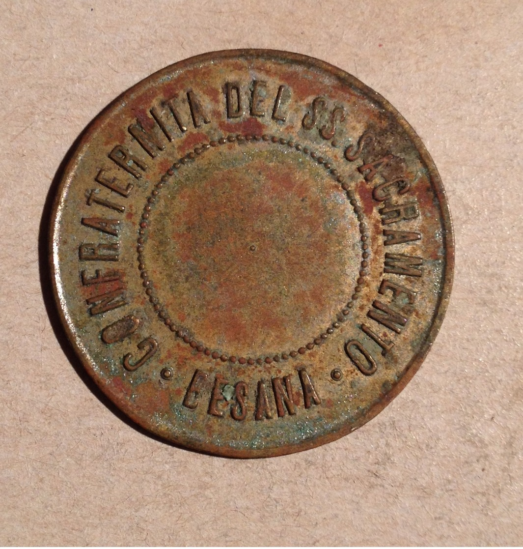 TOKEN JETON GETTONE CONFRATERNITA DEL SS. SACRAMENTO BESANA 7 - Monetary/Of Necessity