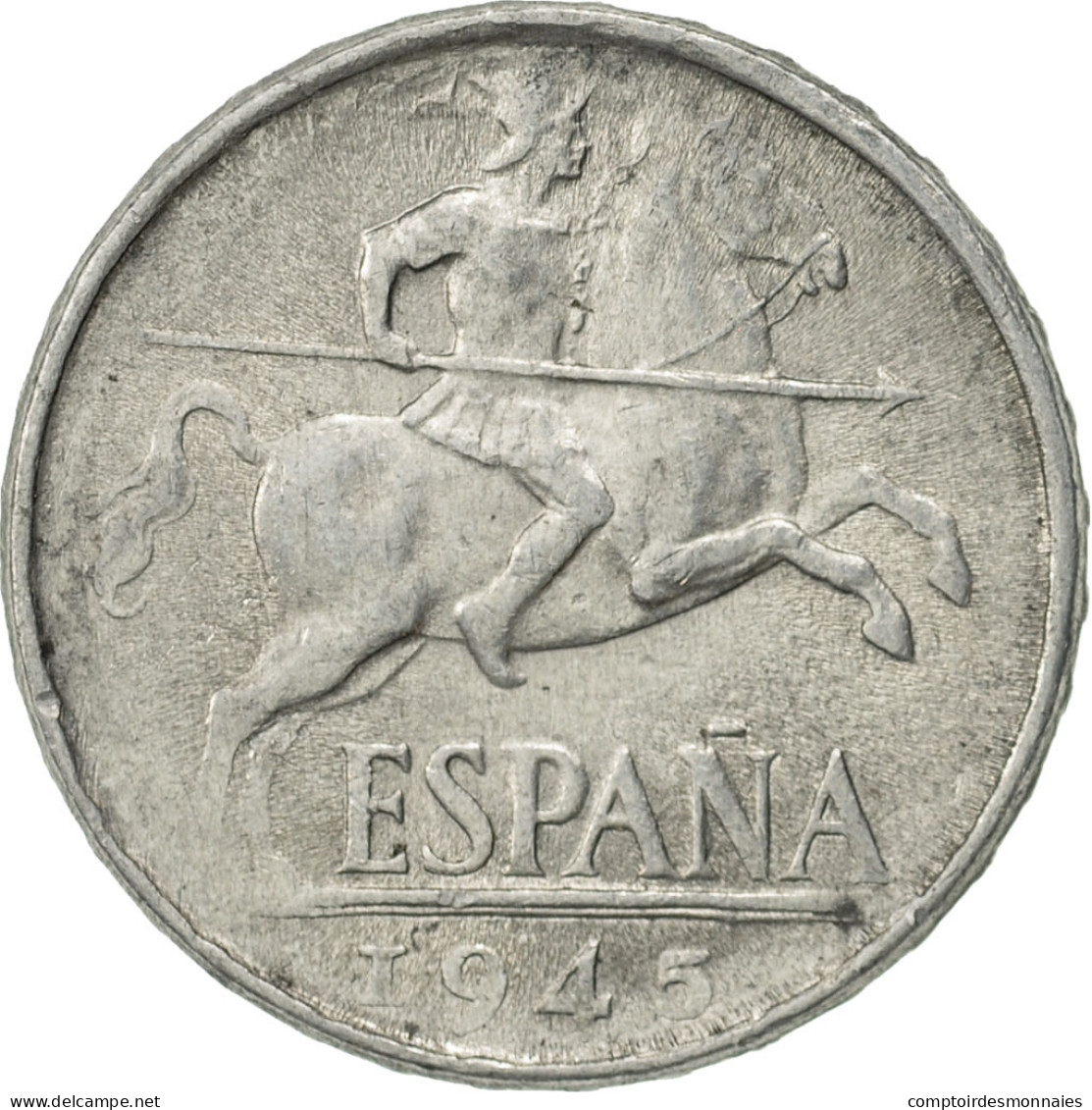 Monnaie, Espagne, 10 Centimos, 1945, SUP, Aluminium, KM:766 - 10 Centimos