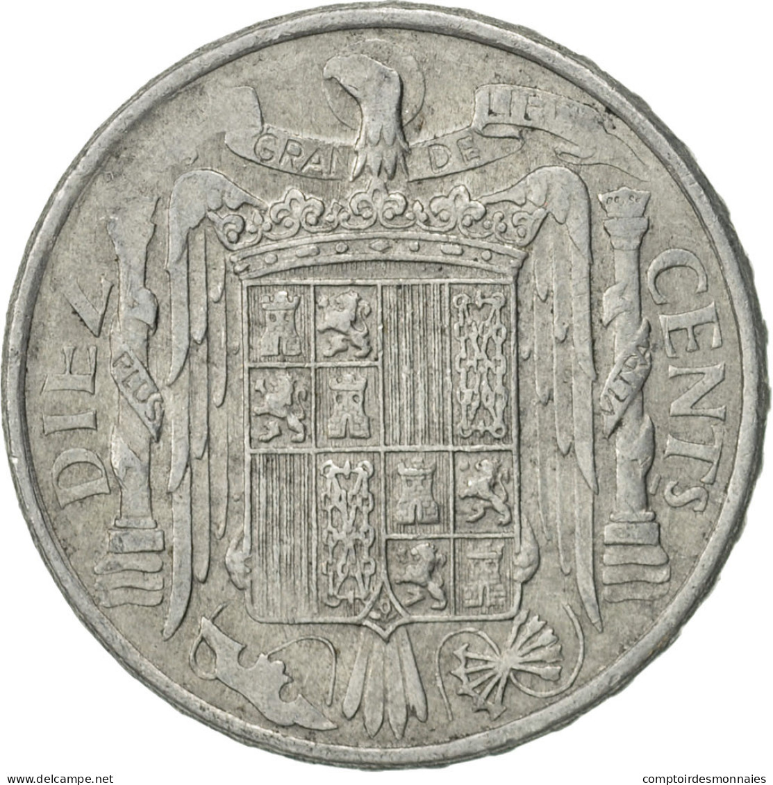 Monnaie, Espagne, 10 Centimos, 1945, SUP, Aluminium, KM:766 - 10 Centimos