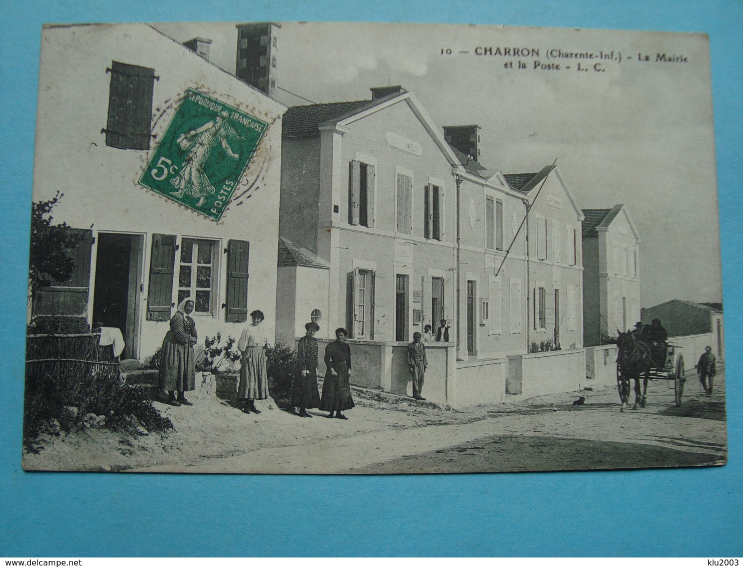 17 - Charron - La Mairie Et La Poste - L. C. - 1911 - Altri & Non Classificati