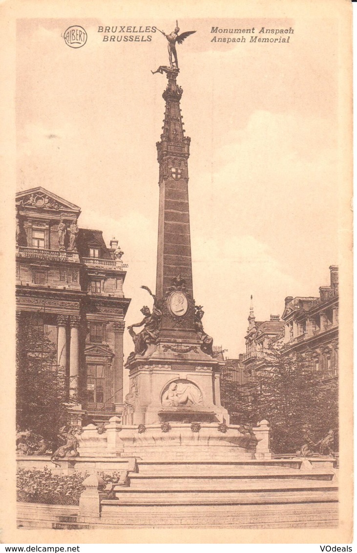 Bruxelles - CPA - Brussel - Monument Anspach - Monumenti, Edifici