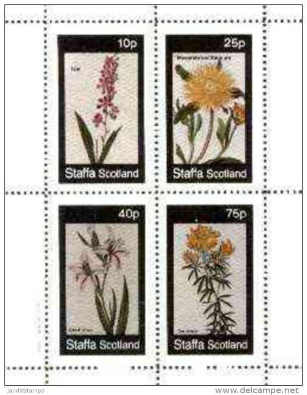 26921 Staffa 1982 Flowers #37 (Ixia, Mesembryanthemum, Gladiolus &amp; Genista) Perf Set Of 4 Values Unmounted Mint - Other & Unclassified