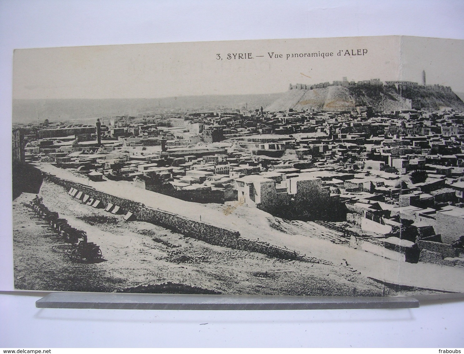 SYRIE - ALEP - VUE PANORAMIQUE (CARTE DOUBLE) + L'EMIR MOUDEHEM + CRUE DU KOUEK DU 6 FEVRIER 1922 - LOT DE 3 CARTES - Syrien