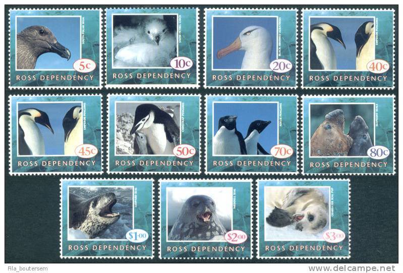 Ross Dependency : 02-11-1994 + 02-10-1995 (**) : Yv : 27-37 - Complete Set Of 11 : SERIE COURANTE - Unused Stamps
