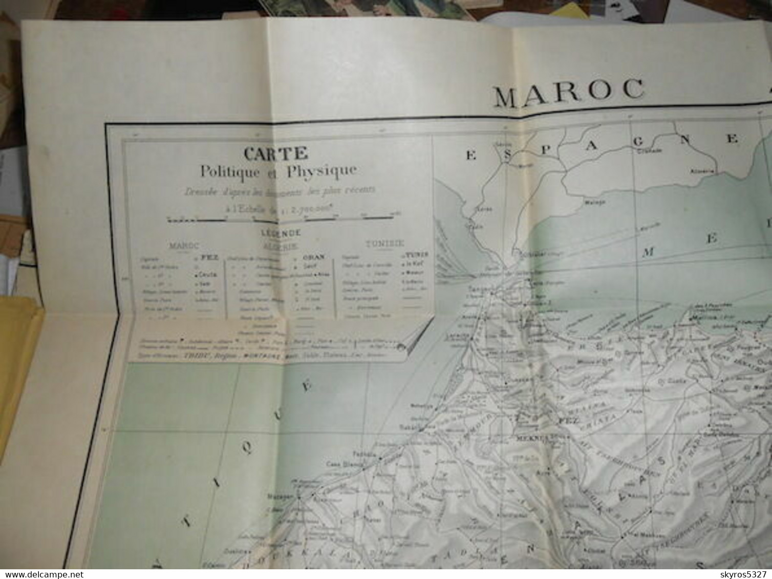 Carte De Maroc Algérie Tunisie - Kaarten & Atlas