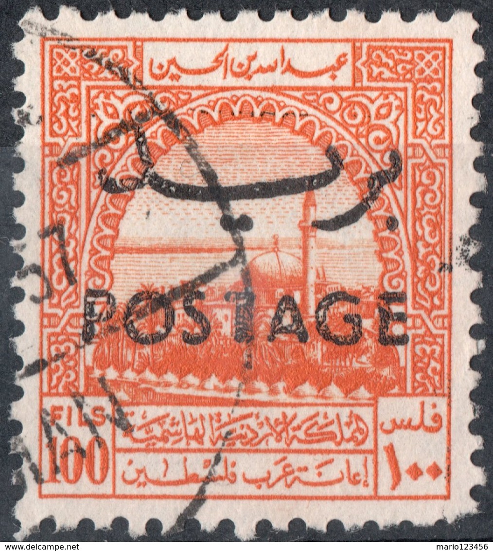 GIORDANIA, JORDAN, TASSE POSTALI, MONUMENTI, 1956, FRANCOBOLLI USATI  Scott 347 - Giordania