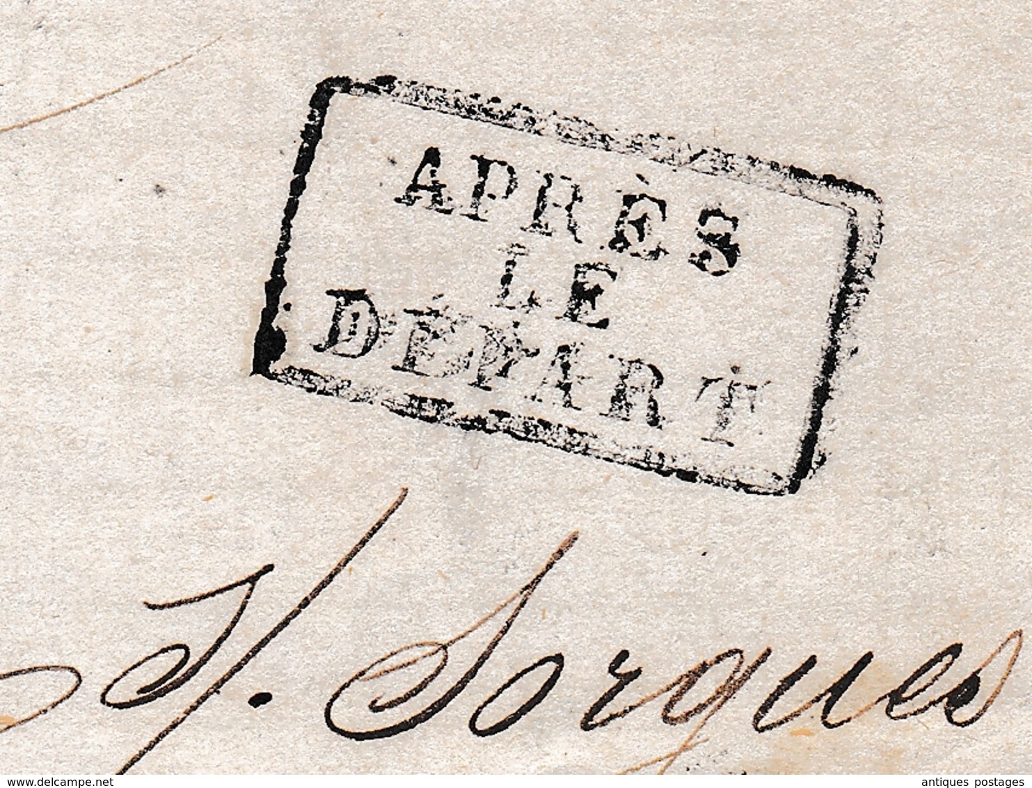 Lettre Bordeaux 1861 Gironde L'Isle-sur-la-Sorgue Cachet Après Le Départ Région Vinicole de la Gironde Astruc