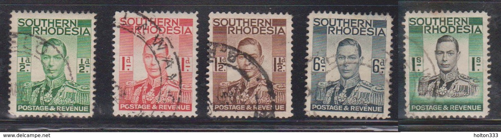 SOUTHERN RHODESIA Scott # 42-4, 46, 50 Used - KGVI Definitives - Southern Rhodesia (...-1964)