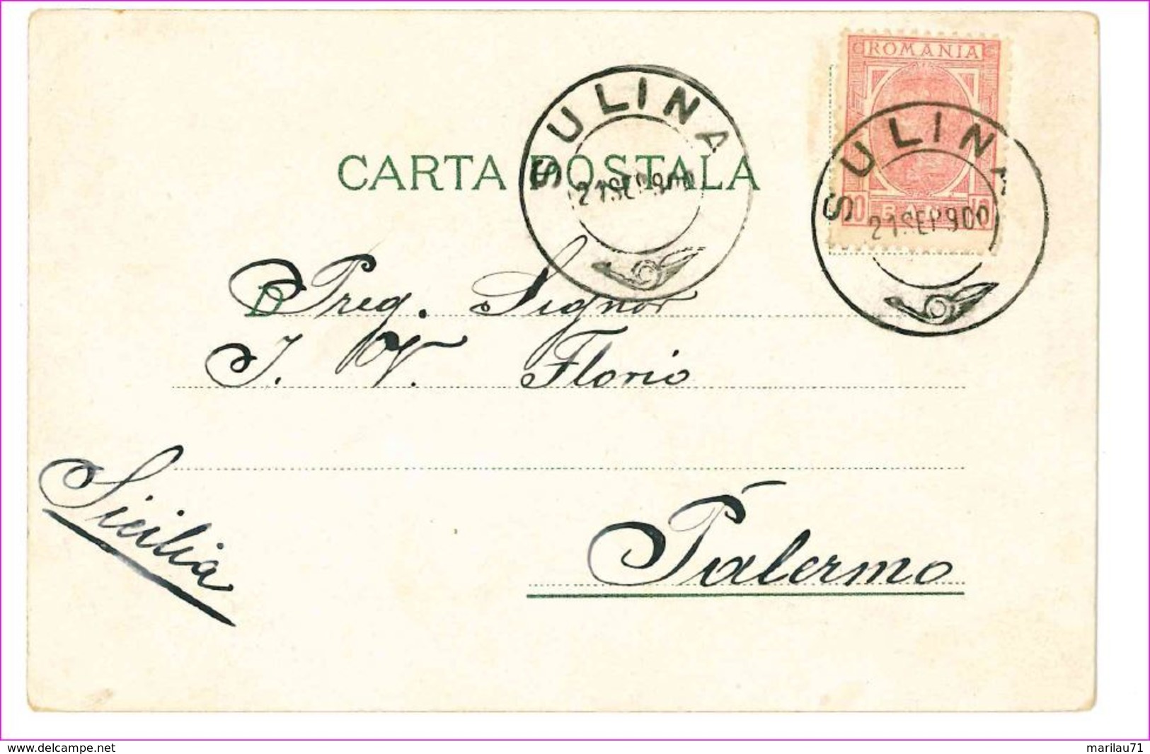 M5636 ROMANIA SULINA 1900 VIAGGIATA - Romania