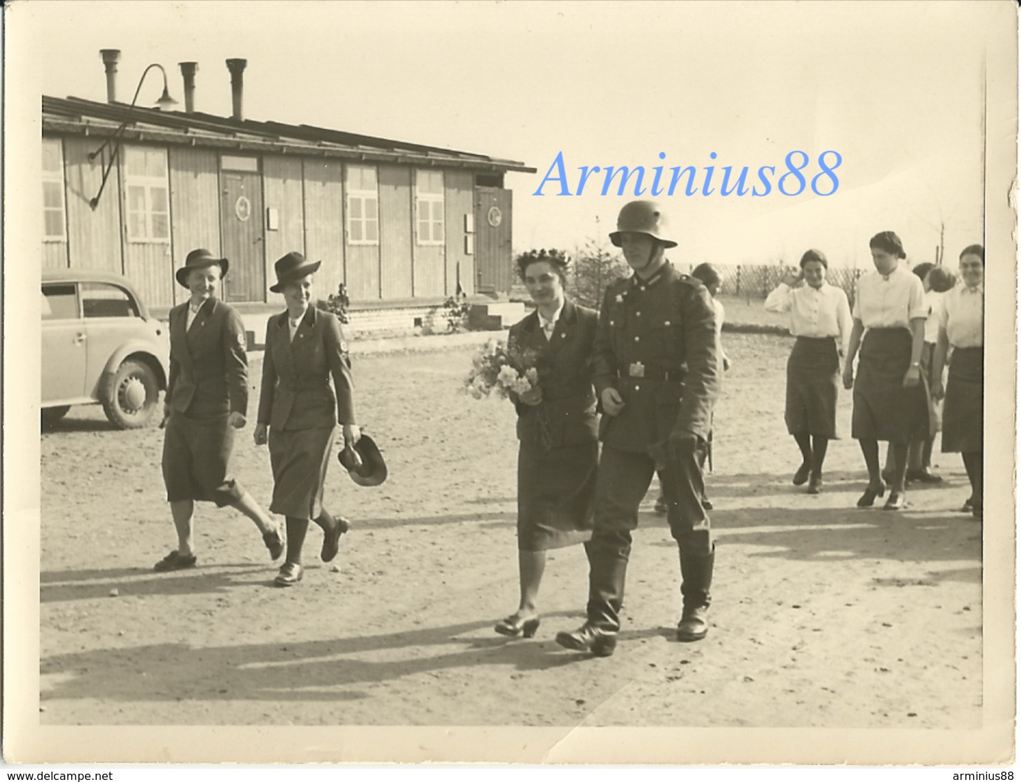 NSDAP - Arbeitsmaiden Am Oberrhein - Stockach (Baden-Württemberg) - Bezirks XVIII Oberrhein Des RADwJ. - NS-Hochzeit - Krieg, Militär