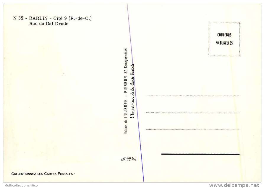 260418A - 62 BARLIN Rue Du Gal Drude - Barlin