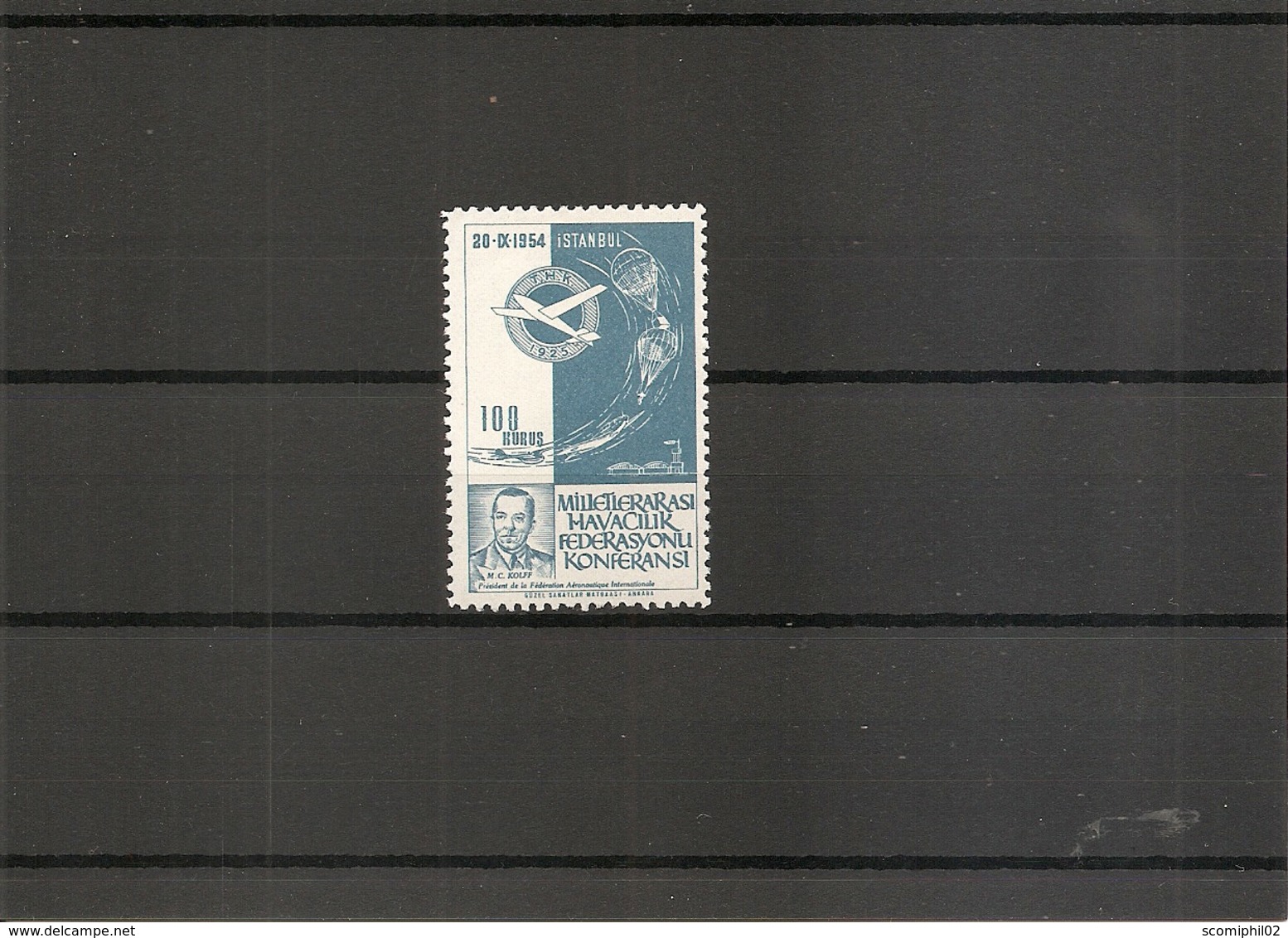 Turquie  -Parachutisme ( Timbre Privé De PA XXX -MNH-de 1954) - Airmail