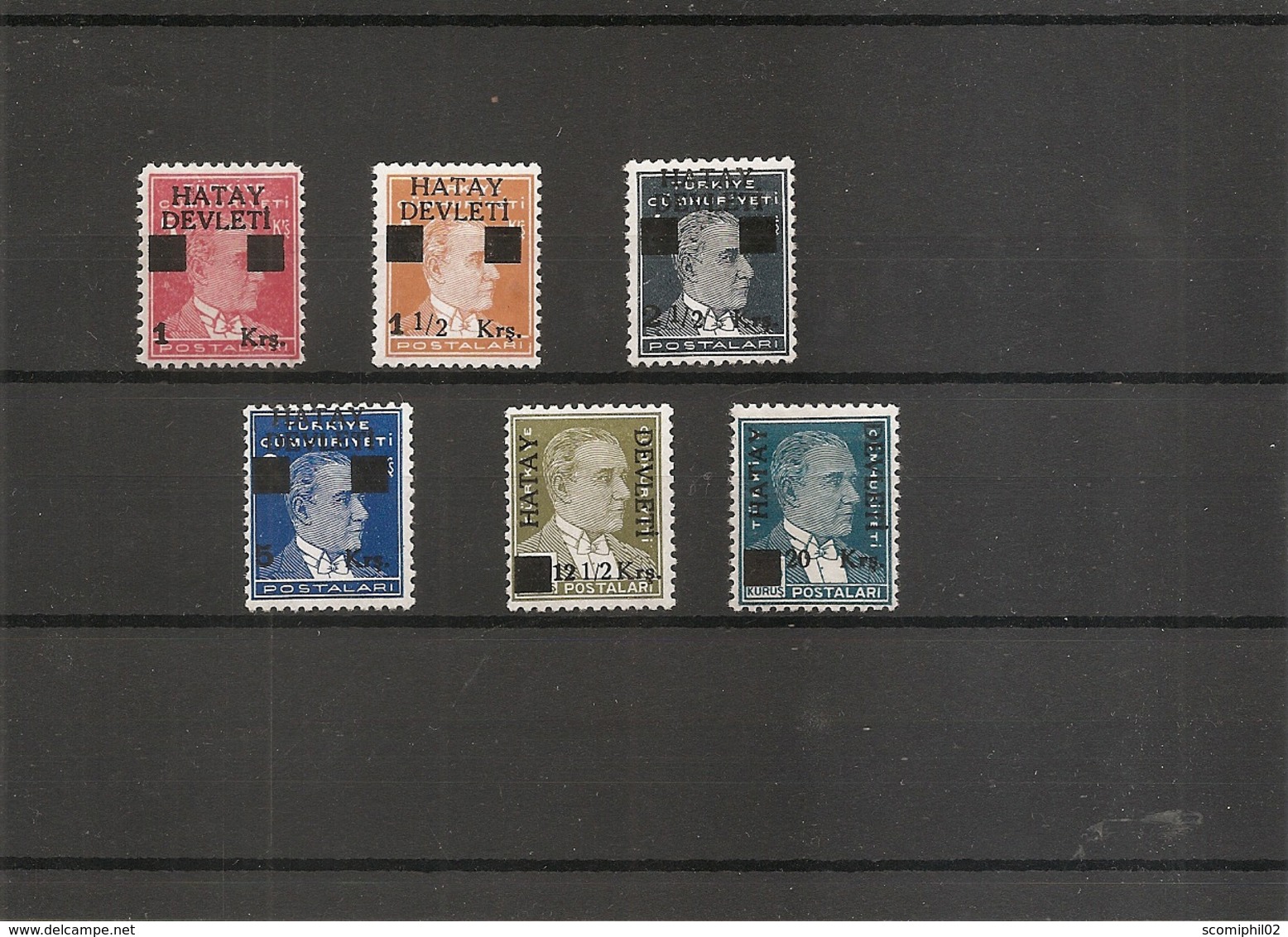 Turquie - Hatay ( Lot De 6 Timbres Différents X -MH) - 1934-39 Sandjak Alexandrette & Hatay