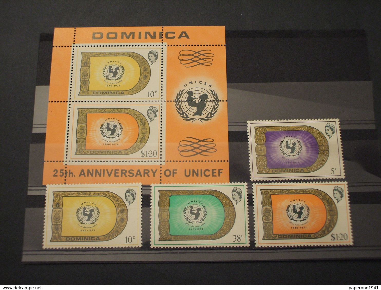 DOMINICA - 1971 UNICEF  4 VALORI + BF - NUOVI(++) - Dominica (1978-...)