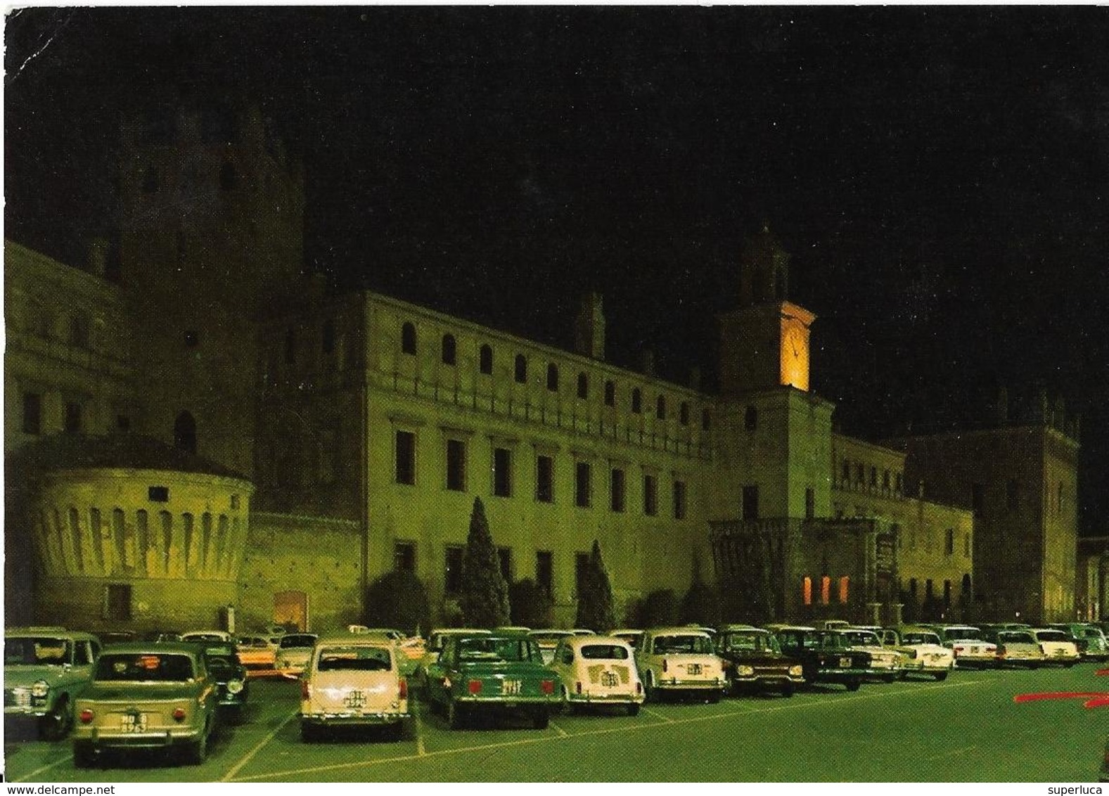 5-CARPI DI NOTTE-LA PIAZZA-(AUTO-FIAT600-FIAT 1100-GIULIA) - Carpi