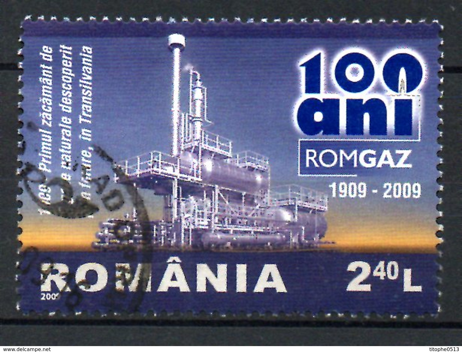 ROUMANIE. Timbre De 2009 Oblitéré. RomGaz. - Gaz