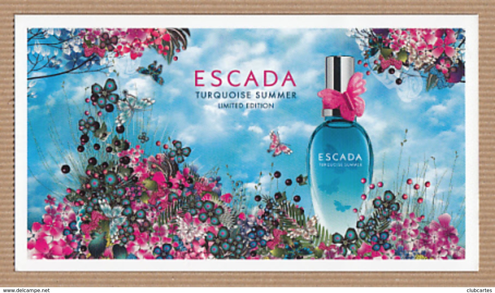 CC Carte Parfumée ESCADA 'TURQUOISE SUMMER' Perfume Card - Modernes (à Partir De 1961)