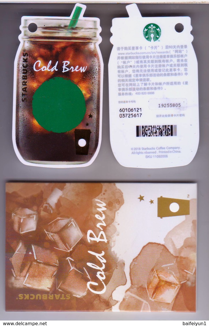 Starbucks China 2018 Summer Cold Brew Journey Limited Edition Used Card With Sleeve - China