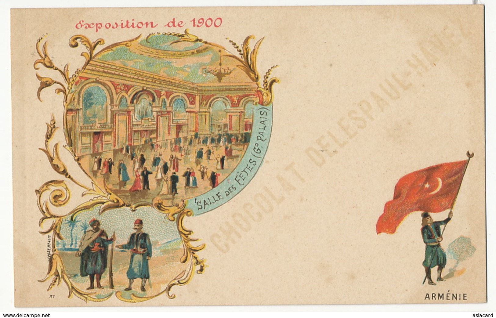 Armenie Armenia Flag Paris Exhibition 1900  Litho - Arménie