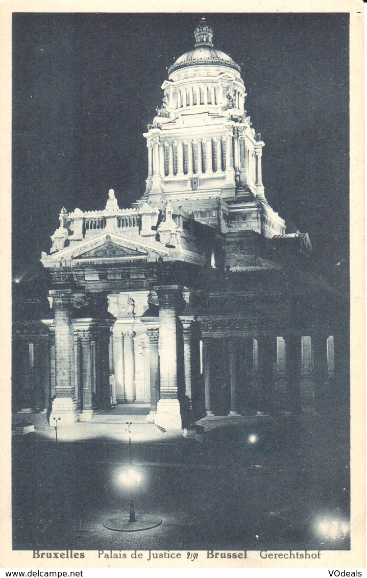 Bruxelles - CPA - Brussel - Palais De Justice - Gerechtshof - Bruxelles By Night