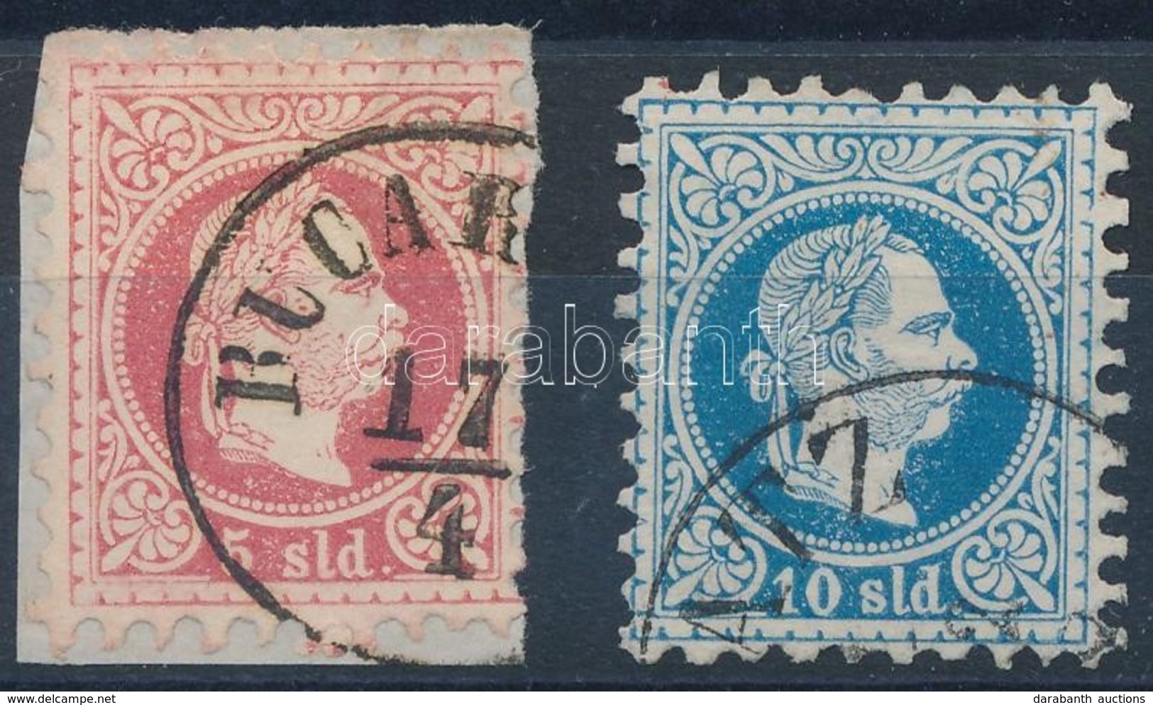 O Magyar Posta Romániában 1867 5 Sld, 10 Sld (99.000) - Sonstige & Ohne Zuordnung