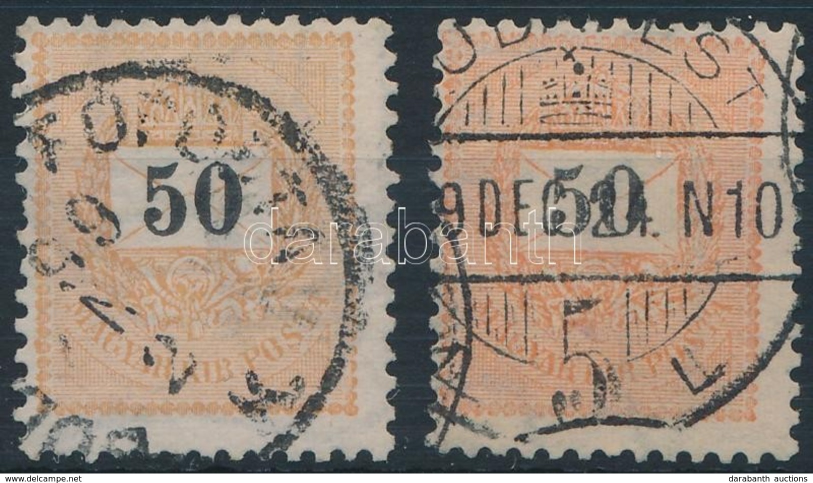 O 1898 + 1899 50kr, Nagy Színeltérés (14.000) - Altri & Non Classificati