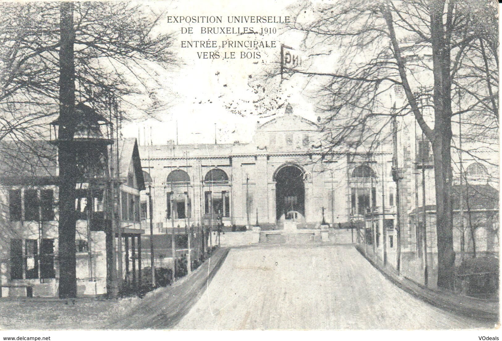 Bruxelles - CPA - Brussel - Exposition 1910 - Entrée Principale Vers Le Bois - Marktpleinen, Pleinen