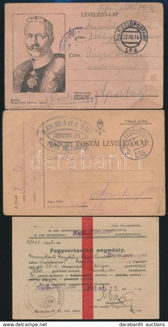 1916-1943 10 Db Tábori Posta Leveéez?lap - Sonstige & Ohne Zuordnung