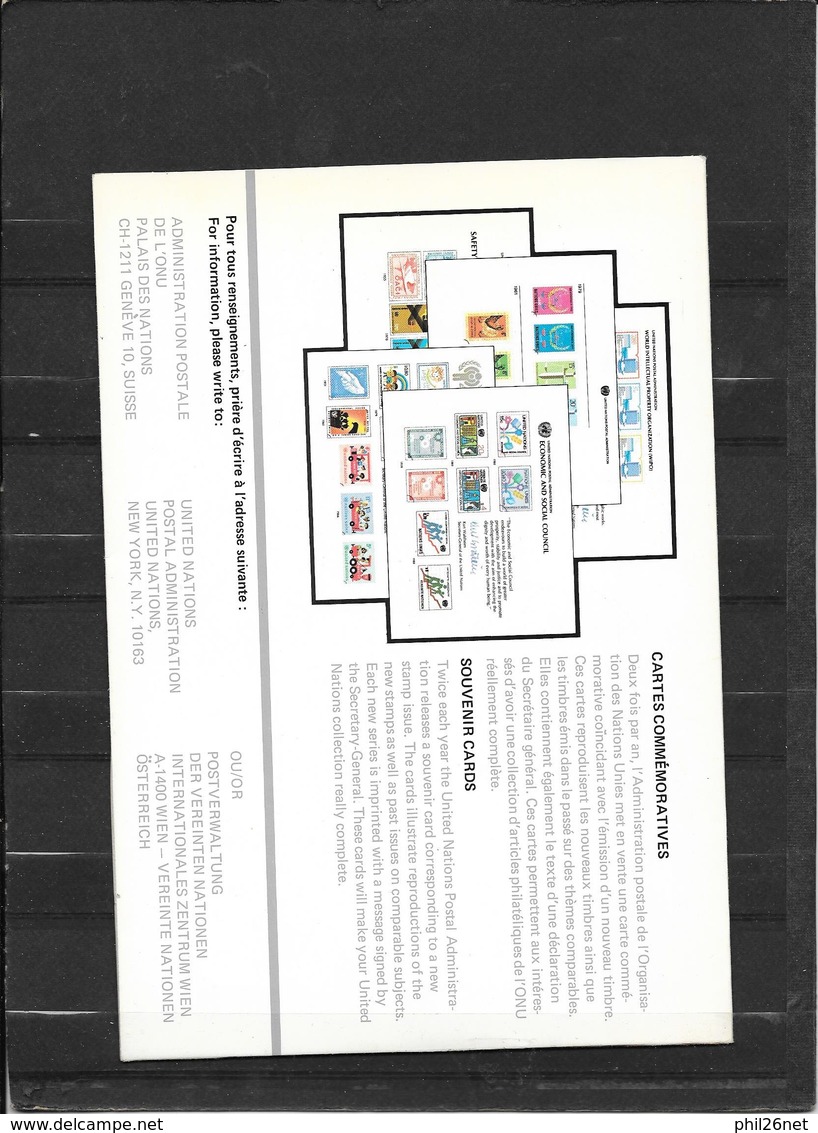 ONU Genève  Encart  1980  N° 88 à 95  Et Bloc N° 2 Oblitérés TB  Le 21/11/1980   - Covers & Documents