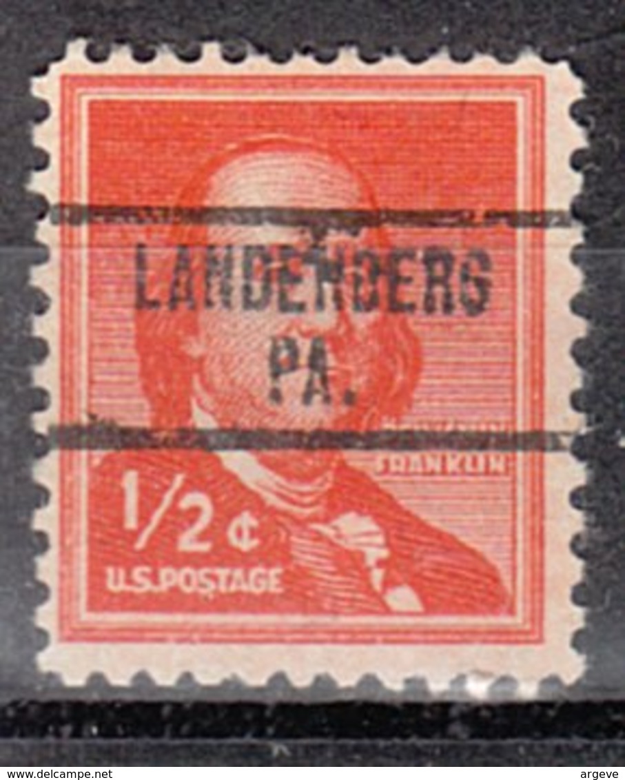 USA Precancel Vorausentwertung Preo, Locals Pennsylvania, Landenberg 734 - Precancels