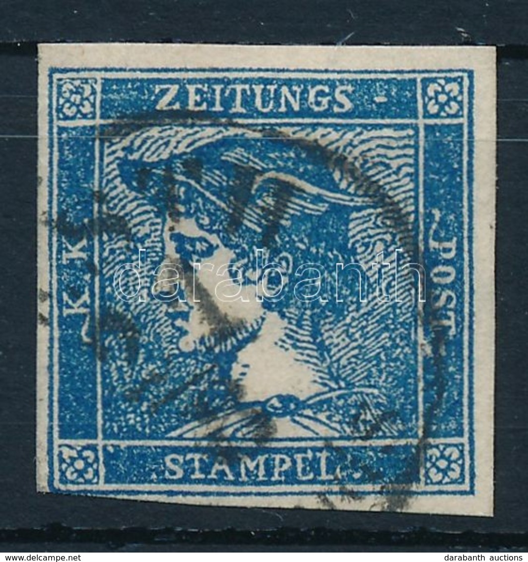 O 1851 Hírlapbélyeg III B Típus Sötétkék ,,(PE)STH' Certificate: Steiner - Sonstige & Ohne Zuordnung