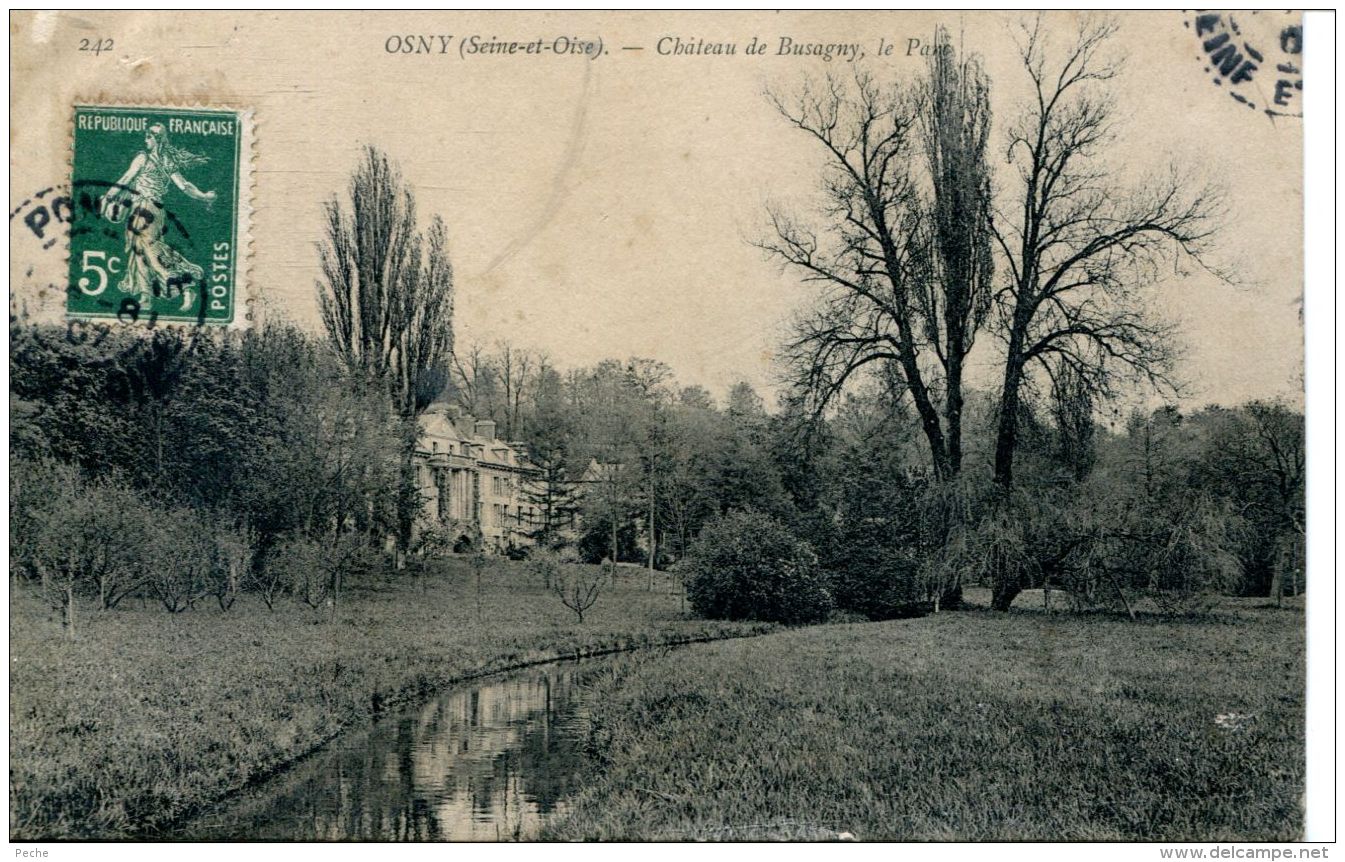 N°61427 -cpa Osny -château De Busagny -le Parc- - Osny