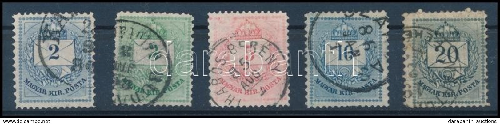 O 1881 C Sor, 2-20kr 13:11 1/2 Fogazással, 5 Db Bélyeg (24.800) / 5 Stamps - Sonstige & Ohne Zuordnung