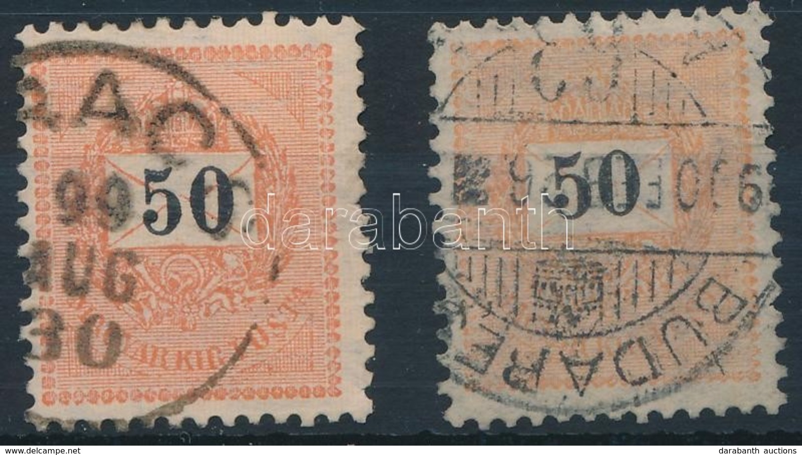 O 1898 + 1899 50kr, Nagy Színeltérés (14.000) - Sonstige & Ohne Zuordnung