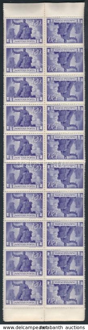 ** 1945/1946 Újjáépítés 120P 6 Db 20-as Tömb Fordított Párokban - Altri & Non Classificati