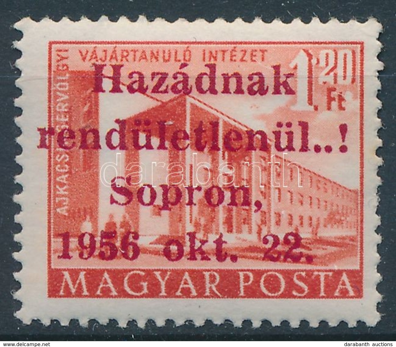 ** Sopron 1956 Épületek 1,20Ft Piros Felülnyomással Garancia Nélkül / No Guarantee - Sonstige & Ohne Zuordnung