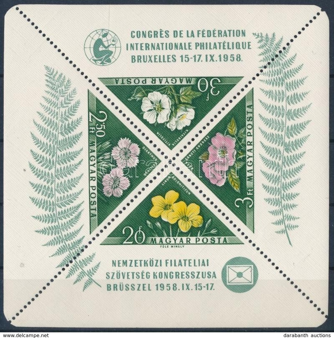 ** 1958-1959 Nemzetközi Filatéliai Szövetség Kongresszusa Blokk + Kisív (12.500) - Other & Unclassified