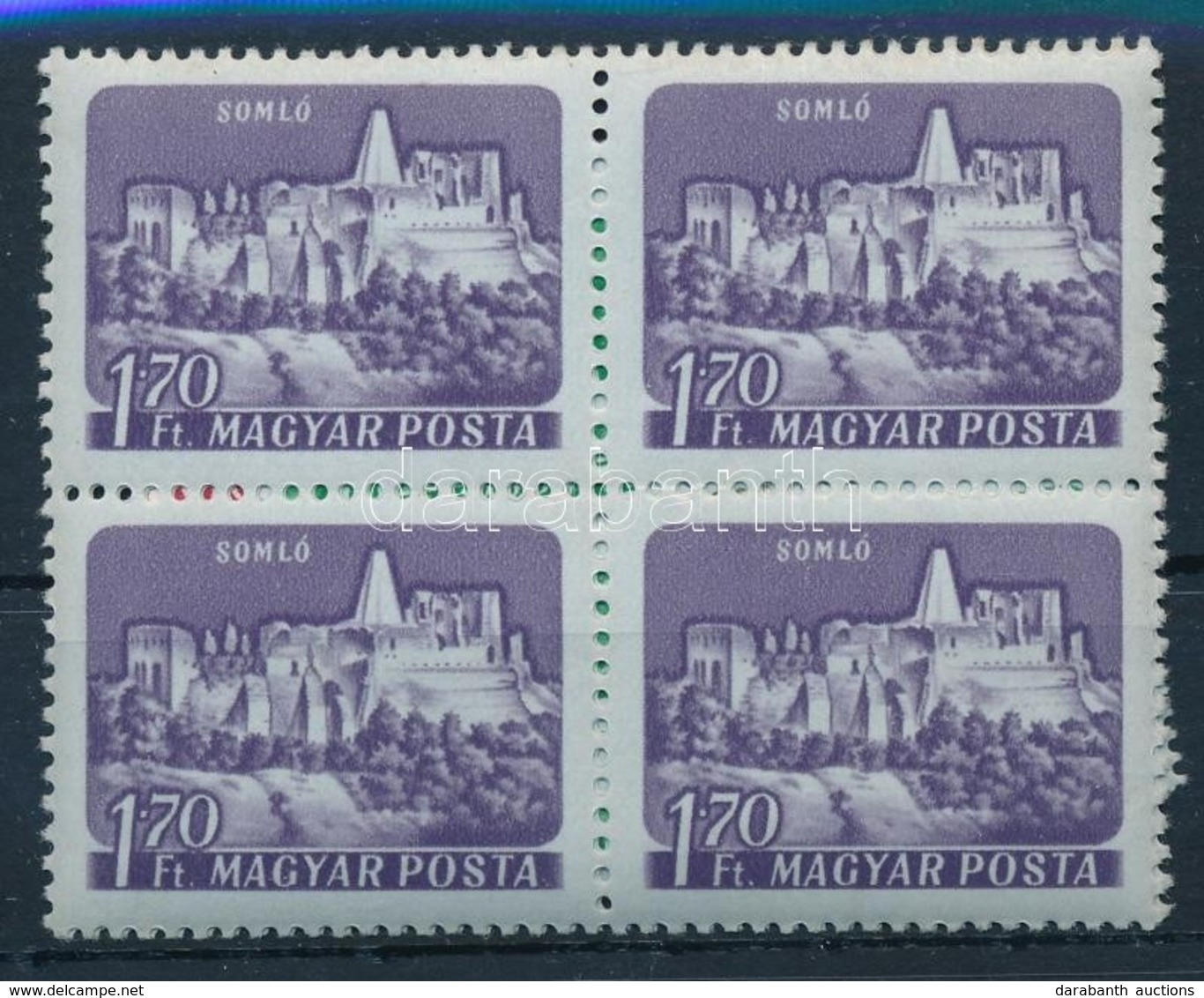 ** 1960 Várak Színes Papíron Négyestömb Sor - Other & Unclassified