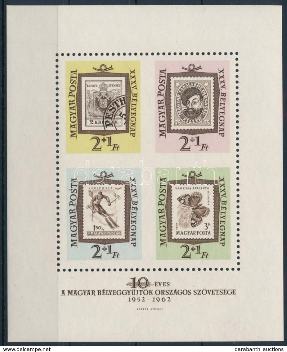 ** 1962 Bélyegnap Ajándék Blokk (20.000) / Mi Block 36 Imperforate In The Middle, Present Of The Post - Other & Unclassified