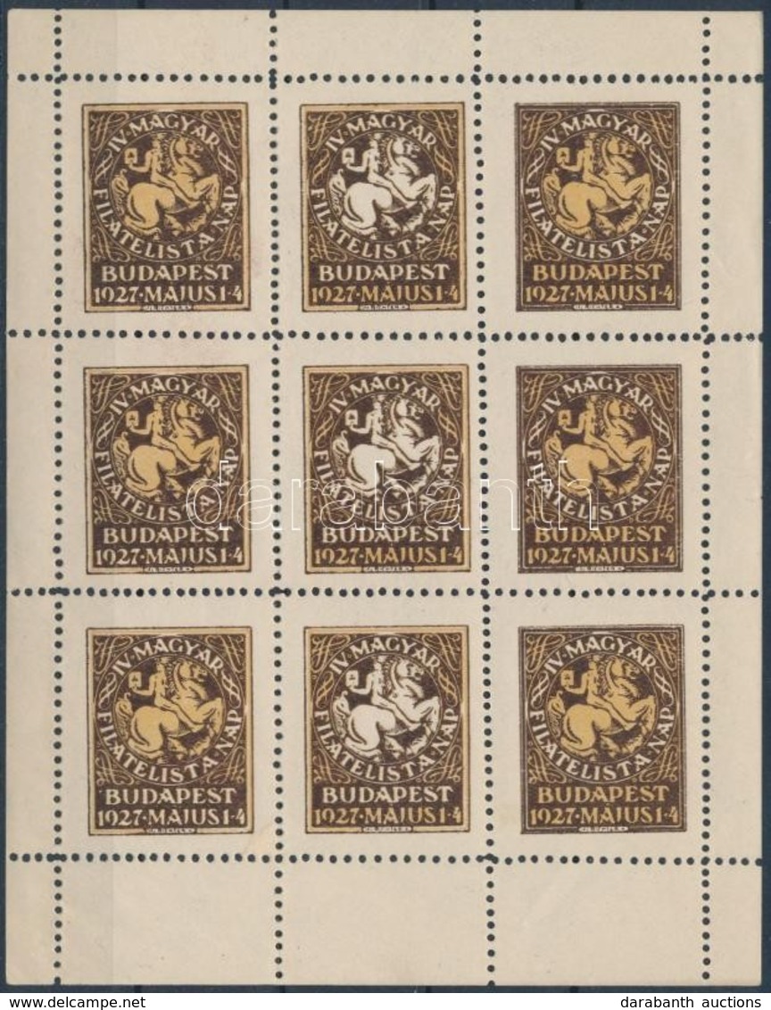 ** 1927/2aa IV. Magyar Filatelista Nap Emlék Kisív (9.000) - Sonstige & Ohne Zuordnung