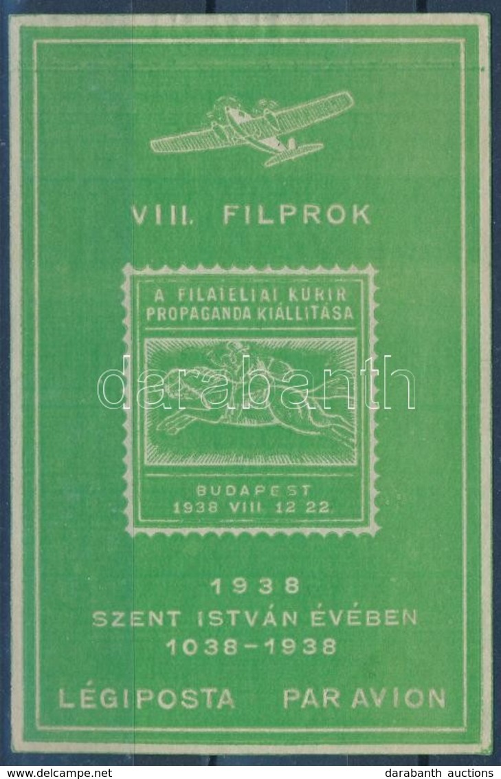 (*) 1938/4 VIII. FILPROK Légiposta Emlék (10.000) - Sonstige & Ohne Zuordnung