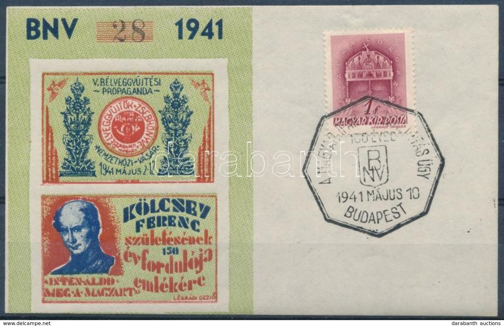 O 1941/6aa Kölcsey II. Emlékív (10.000) - Sonstige & Ohne Zuordnung
