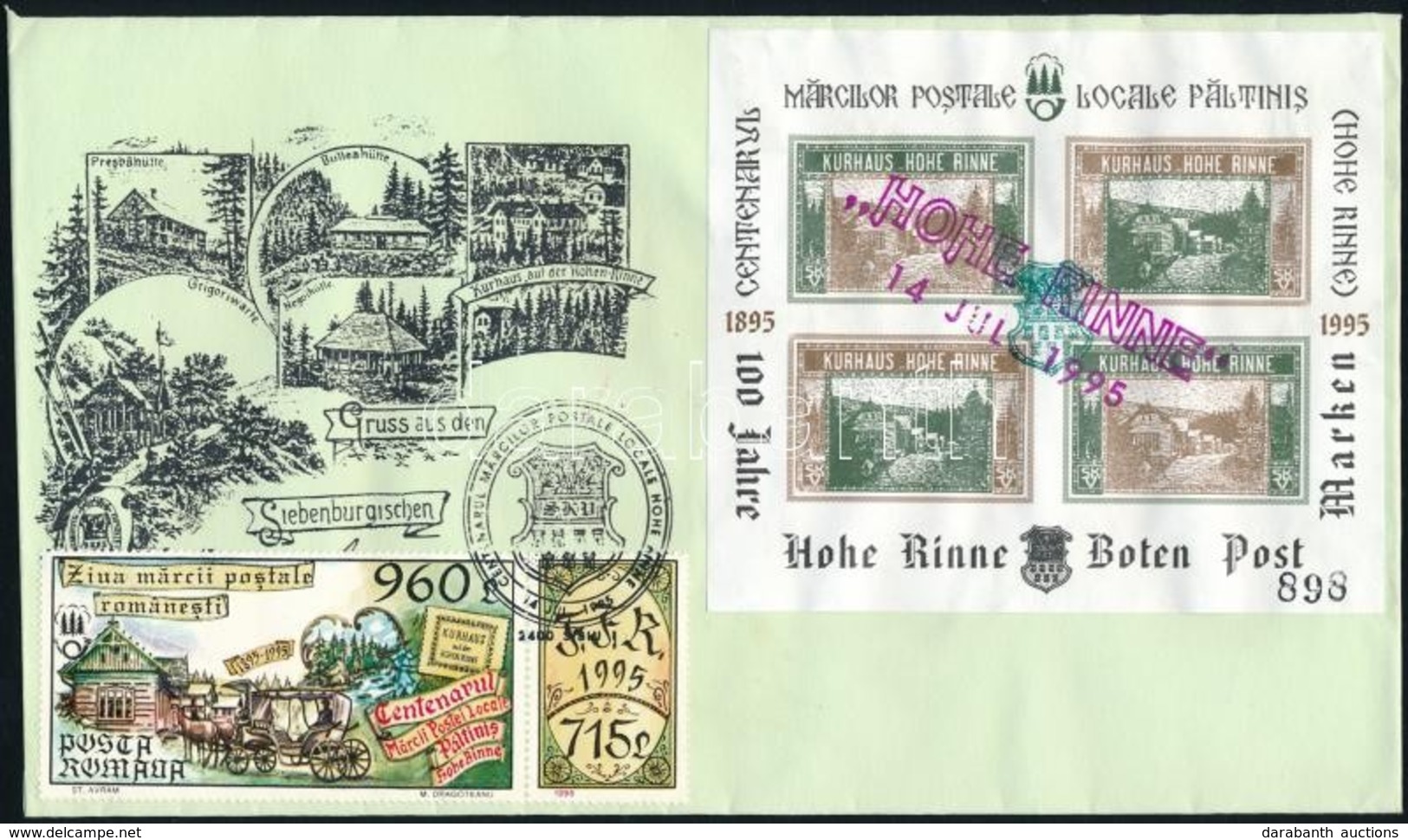 1995/E1a Hohe Rinne Centenárium Emlékív FDC (6.000) - Sonstige & Ohne Zuordnung