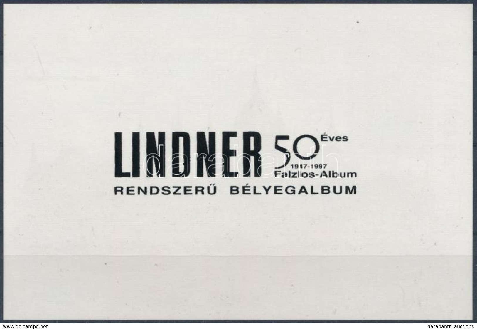 ** 1996/A11b Millecentenárium Emlékív '50 éves Lindner Rendszer? Bélyegalbum' Hátoldali Nyomat (15.000) - Sonstige & Ohne Zuordnung