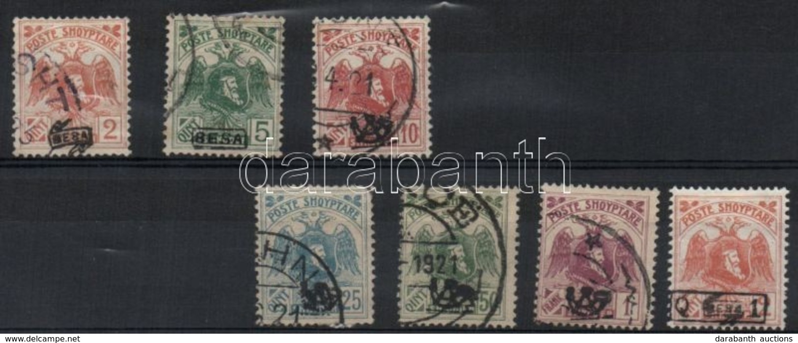 * O 1922 Forgalmi, Skanderbeg és Kétfej? Sas / Definitives Mi 76II+77III+78I+79I+80I+81I+82 - Sonstige & Ohne Zuordnung